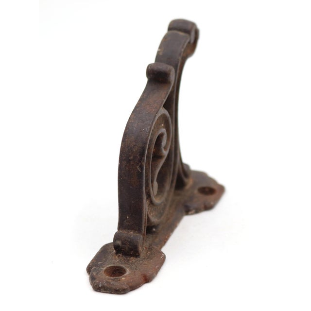 Art Deco Antique Art Deco Black Cast Iron Wall Hook For Sale - Image 3 of 4