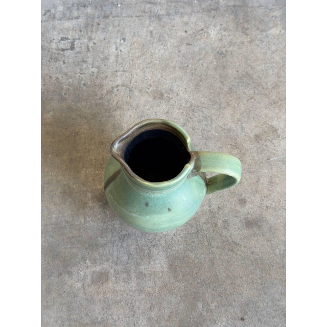 Vintage Mid-Century Modern Green Keramik Ceramic Pitcher Jar For Sale - Image 4 of 10