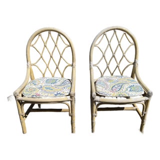 1990s McGuire Style Bentwood Chairs - 2 Available For Sale