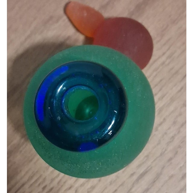 Modern Vintage Franco Moretti Salvo Hand Blown Perfume Bottle. 1980 Post Modern, Signed For Sale - Image 3 of 6