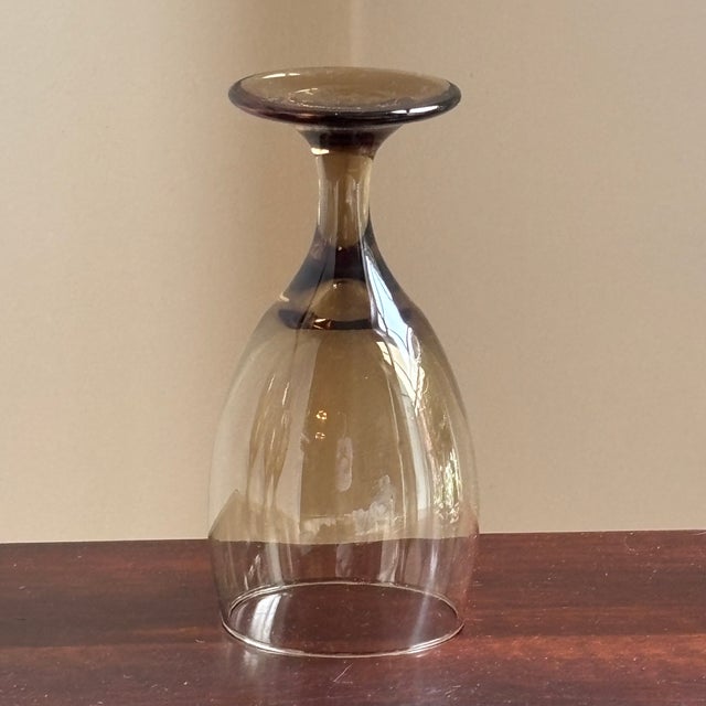 Mid 20th Century Mid-20th Century Libbey Mocha Glass Goblets — Set of 6 For Sale - Image 5 of 10