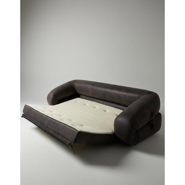 Anfibio Sofa Bed in Leather by Alessandro Becchi for Giovannetti, 1970s For Sale - Image 13 of 18