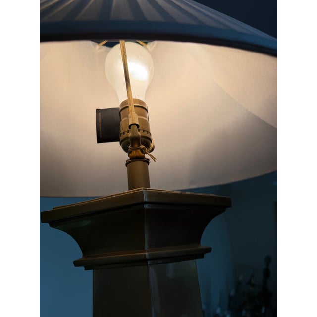 2000 - 2009 Neoclassical Solid Brass Table Lamp For Sale - Image 5 of 6