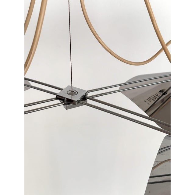 Mid-Century Modern Corolla Pendant Light in Chrome by Giovanni Grignani, Italy, 1970s For Sale - Image 17 of 18