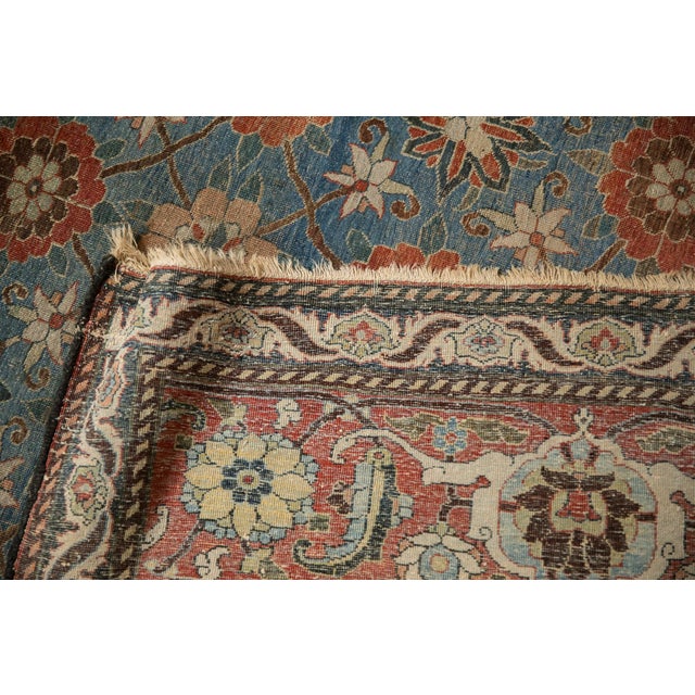 Blue Vintage Fine Distressed Veramin Carpet - 6'10" x 10'3" For Sale - Image 8 of 12