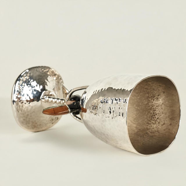 Vintage Silver on Copper Goblets or Stemware With Toucans - Set of Fourteen For Sale - Image 13 of 14