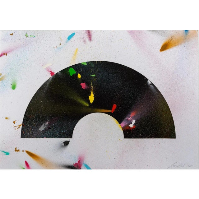 Colorplan paper, spray paint (various colours) 70 x 100 cm (27.56 x 39.37 in) Related subjects: abstract, spraypaint, Futura