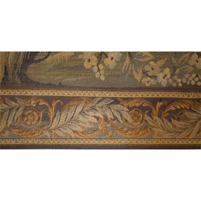 Large Verdure Wall Tapestry with Forest Landscape For Sale - Image 6 of 7
