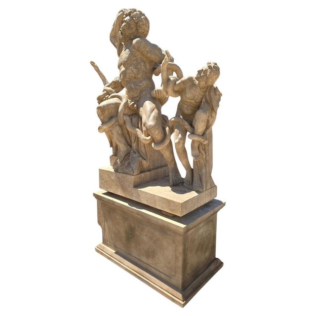 Italian Artist, Life-Size Lacoonte Sculpture, Marble For Sale - Image 16 of 16