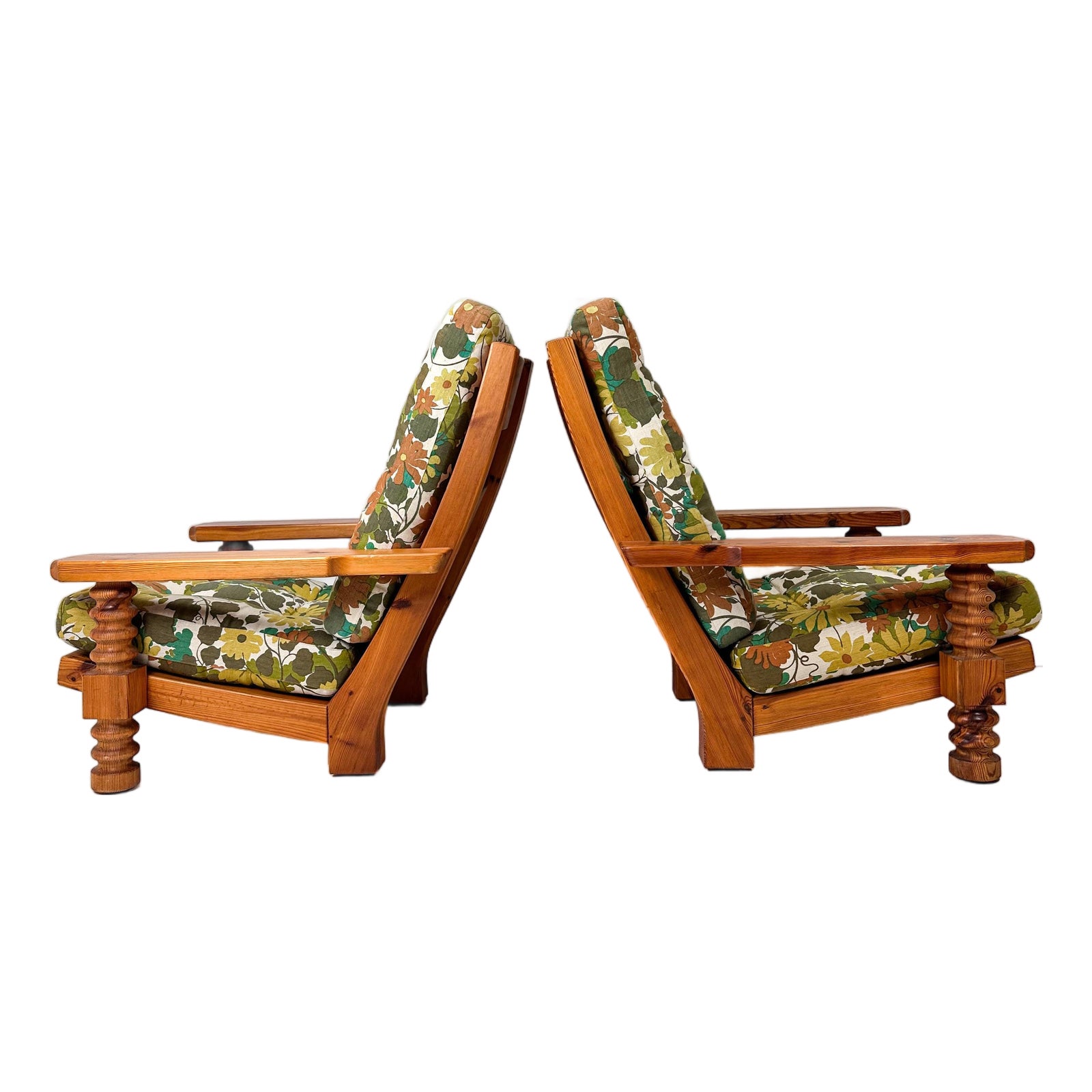 Pair of 1970s Swedish Pine 
