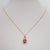 Natural Padparadscha Sapphire Pendant With Earth-Mined Diamonds: Solid 14k Gold For Sale - Image 4 of 7