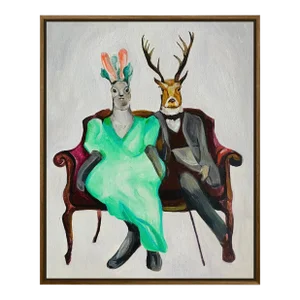 Mr and Mrs Smith Giclee Print on Canvas Framed
