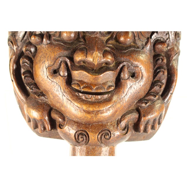 Late 19th Century 19th Century Carved Mahogany Rice Sheaf Paddle/Beater Panaptapan, Bali For Sale - Image 5 of 17