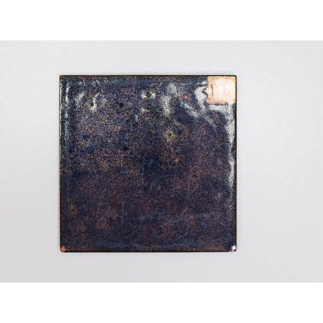 Small Square Enameled Metals attributed to Ettore Sottsass for Il Sestante, Italy, 1958, Set of 2 For Sale - Image 6 of 7