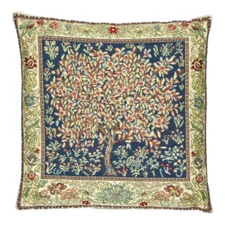 Summer Tree Tapestry Cushion With Feather Filler - 43x43cm (17"x17") For Sale