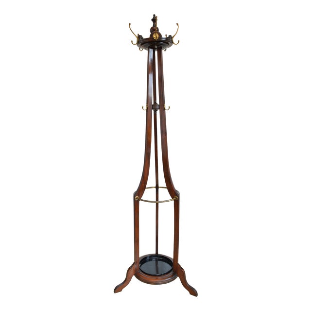 English Arts and Crafts Coat Stand in Mahogany, 1900s For Sale