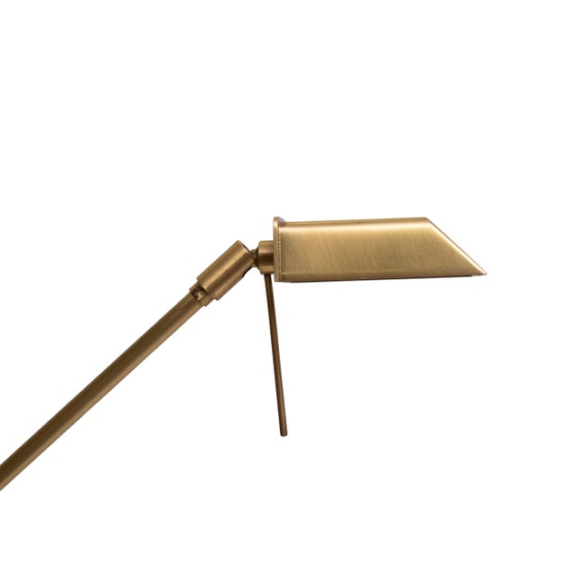 Gold Brass Double L Table Lamp by Ben Demmers,1980s For Sale - Image 8 of 13