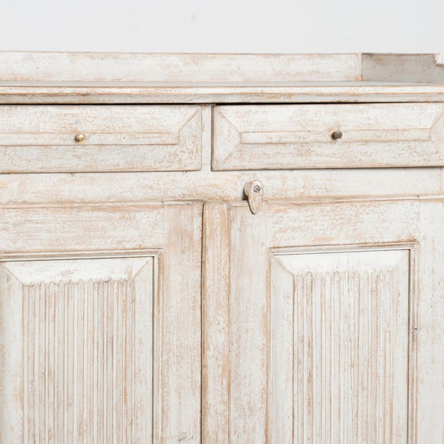 19th Century 19th Century Swedish Gray Painted Pine Sideboard For Sale - Image 5 of 14
