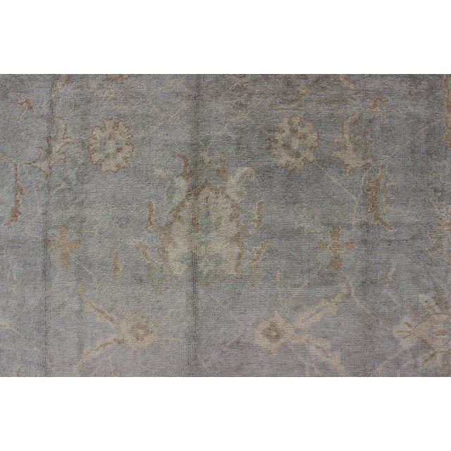 Large Turkish Oushak Rug With All-Over Vining Floral Design by Keivan Woven Arts For Sale In Atlanta - Image 6 of 10