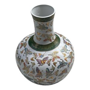 Mid 20th Century Chinese Porcelain Butterfly Vase