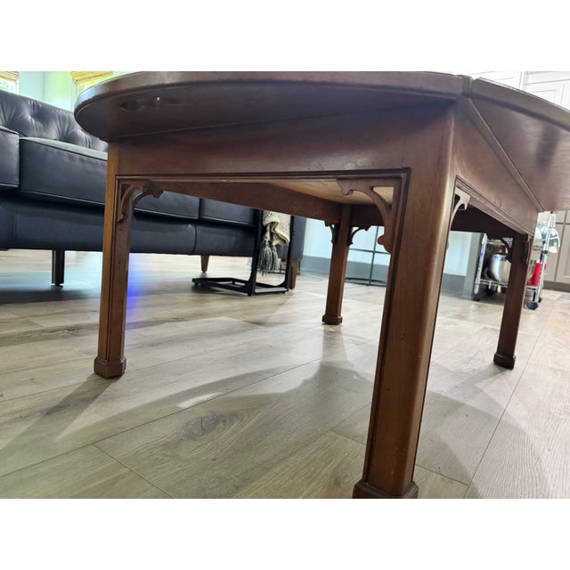 1958 Mid -Century Modern Drexel Walnut Oval Coffee Table For Sale - Image 9 of 10