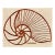 Vintage Marushka Nautilus Screen Print on Stretched Linen Canvas Wall Hanging For Sale