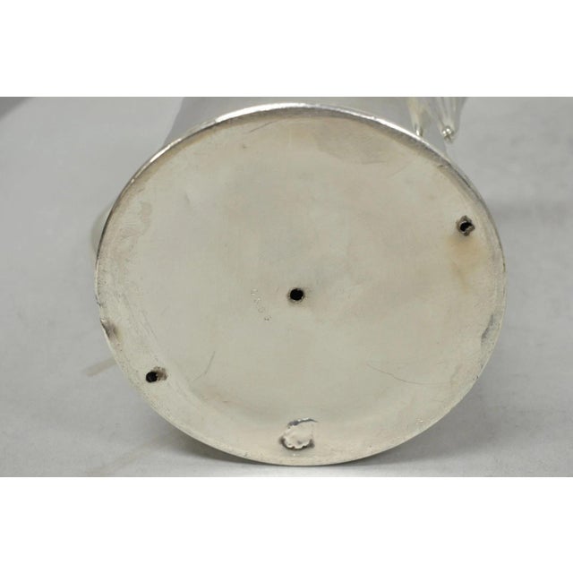 Antique English Victorian Silver Plated Enamel Line Large Beverage Water Pitcher For Sale - Image 17 of 18