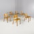 Italian Mid-Century Modern set of six solid oak wood chairs, 1960s. Fantastic and very rre set of six chairs in solid oak...