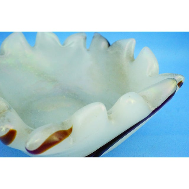 20th Century Iridato Milk Glass Pocket Emptier by Dino Martens for Toso-Murano, Italy, 1950s For Sale - Image 17 of 18