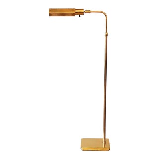 1980s Adjustable Brass Reading Lamp For Sale