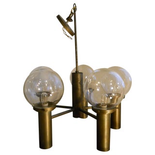 Mid-Century Robert Long 5011 Brass Chandelier For Sale