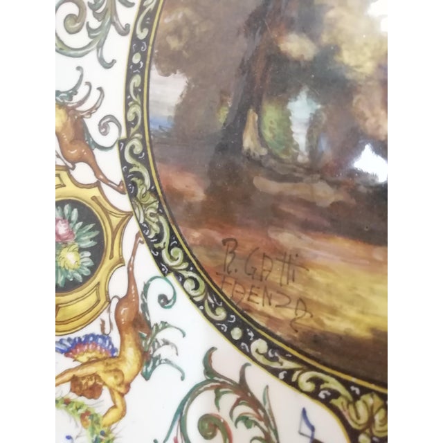 Hand-Painted Display Plate from Riccardo Gatti, Italy, 1950s For Sale - Image 4 of 9