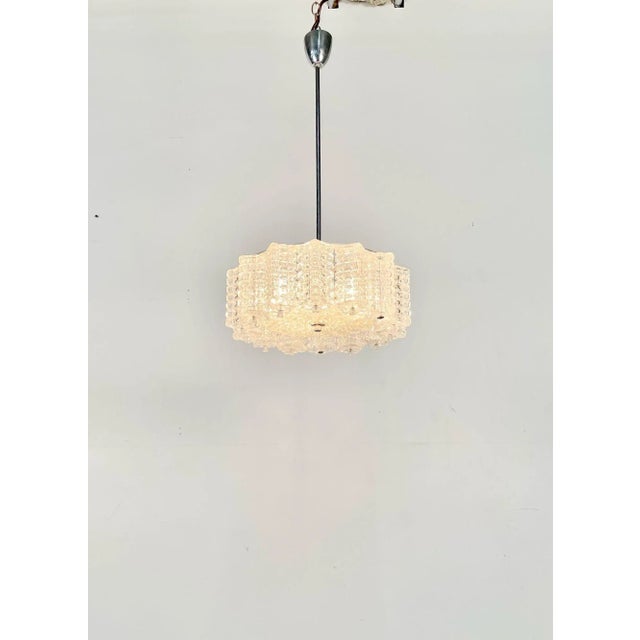 Art Deco, Crystal and Chrome Chandelier, Circa 1930s For Sale - Image 4 of 12