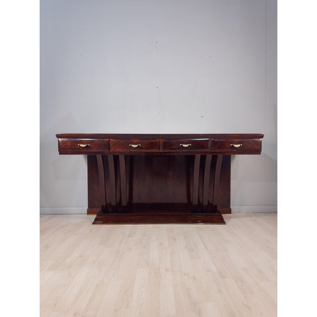 Mid-Century Italian Console attributed to Osvaldo Borsani, 1940s For Sale - Image 10 of 18