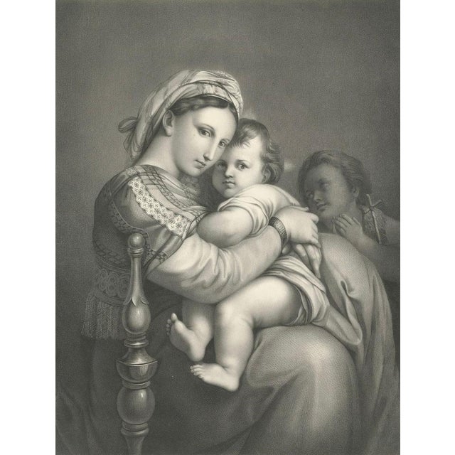 Paper After Raphael, Madonna and Child, 1850, Print For Sale - Image 7 of 10