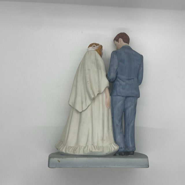 Norman Rockwell 'Bride and Groom' Figurine, 1981, the American Family Wedding For Sale - Image 9 of 10