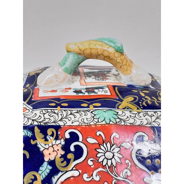Antique Regency Coalport Imari Porcelain Covered Trinket Box - Pattern 430 For Sale - Image 13 of 13