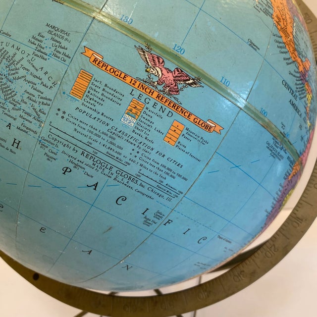 1961 Mid Century Repogle Reference Globe For Sale - Image 12 of 12