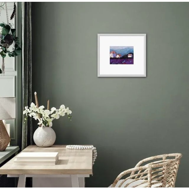 Abstract Modern Impressionist Oil Landscape, Afternoon Glow For Sale - Image 3 of 8