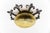 1960s Iron Glass Flush Mount Ceiling Light, 1960s For Sale - Image 5 of 13