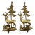 1950s Brass Deer & Pine Tree Candle Sconces- a Pair For Sale