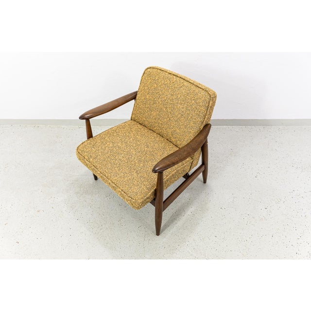 Mid-Century Modern GFM87 Chair in Kvadrat Boucle by Juliusz Kędziorek, Poland, 1960s For Sale - Image 4 of 15