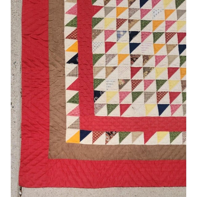 19th C Mini Pieced Birds in Flight Quilt For Sale In Los Angeles - Image 6 of 9