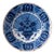 18th Century Dutch Delft Blue and White Peacock Dish For Sale