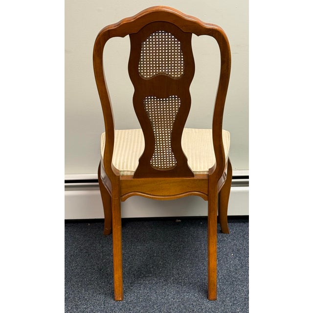 Late 20th Century French Cane Back Dining Chairs - Set of 6 For Sale In New York - Image 6 of 12