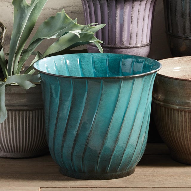 Made of a durable metal, glazed and baked at 300 degrees, so they are able to withstand the elements in the extreme. With...