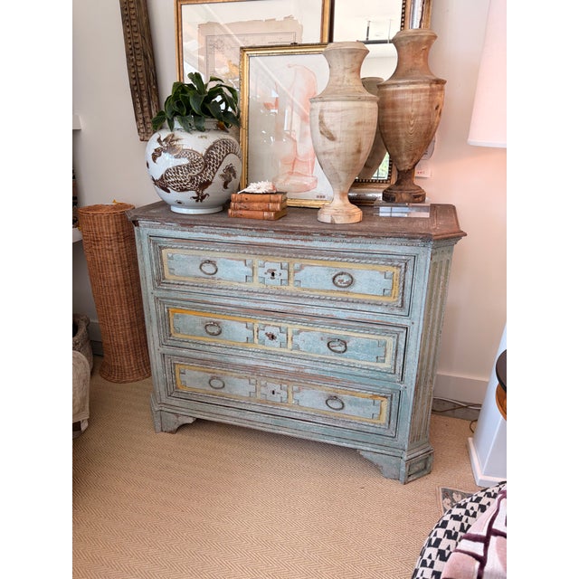 1990s 1990s Rustic Light Blue Dresser For Sale - Image 5 of 6
