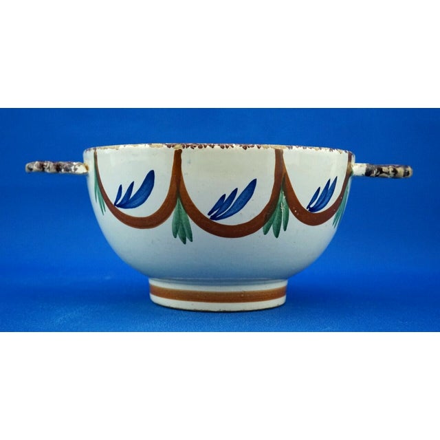 Antique Enamelled Ceramic Bowl from Henriot Quimper HB, France, 19th Century For Sale - Image 6 of 18