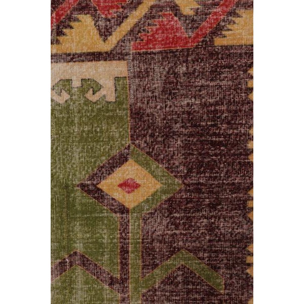 Rug & Kilim Vintage Turkish Distressed Rug With Rhythmic Geometric Motifs - Rug & Kilim For Sale - Image 4 of 10