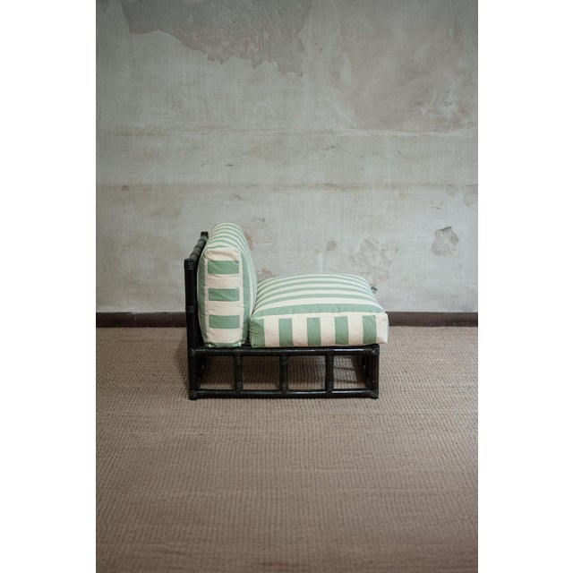 Wood Modular Bamboo Sofa and Coffee Table, 1970s, Set of 6 For Sale - Image 7 of 18